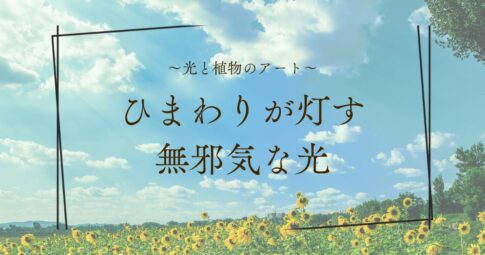 アート記事『光と植物のアート｜ひまわりが灯す、無邪気な光』のアイキャッチ